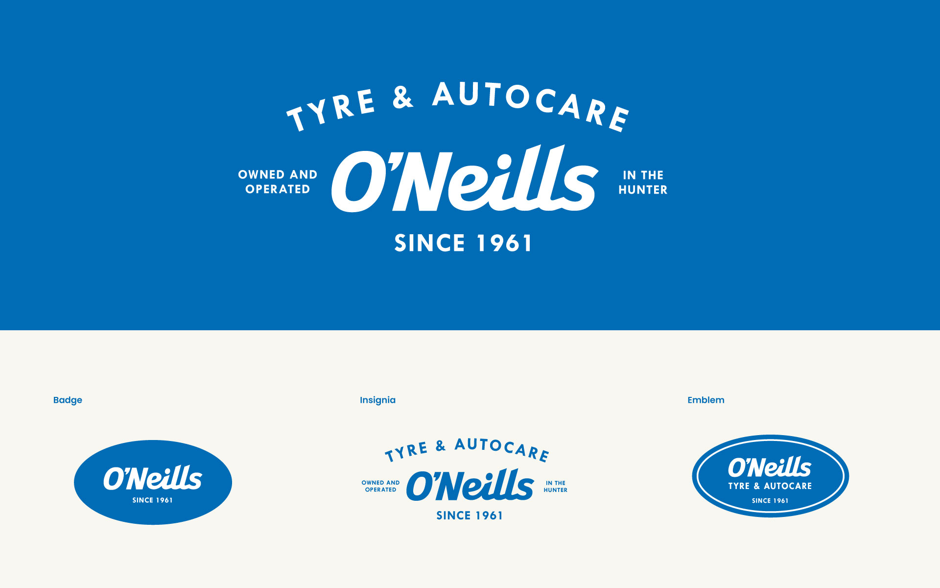 O'neills Tyre & Autocare Branding