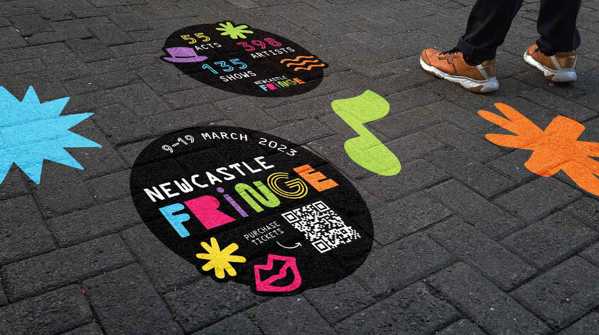 Fringe Festival Street Pathway Signage