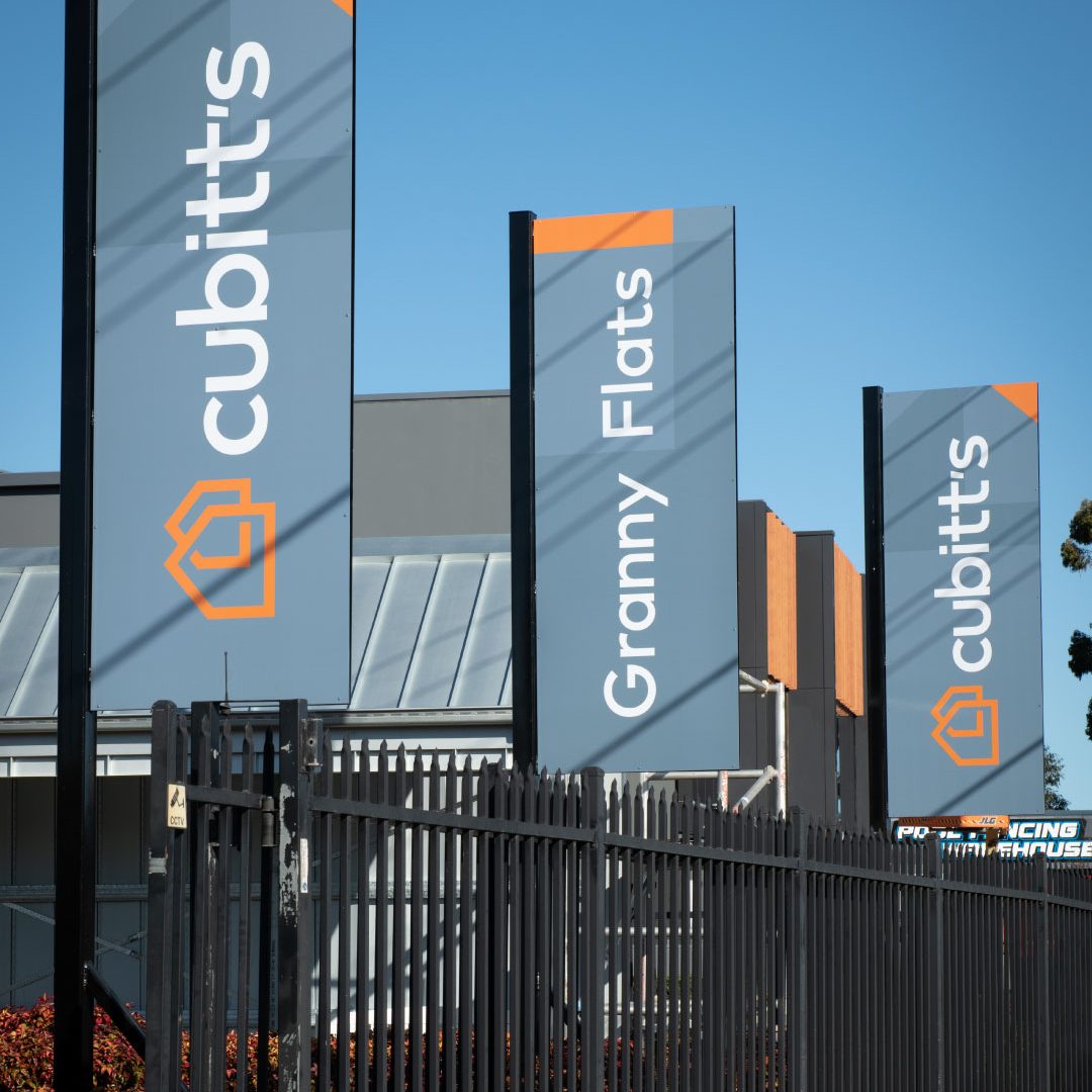 Outdoor flag signage